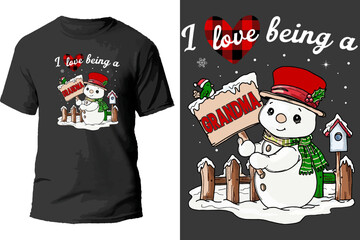 I love being a grandma t shirt design.