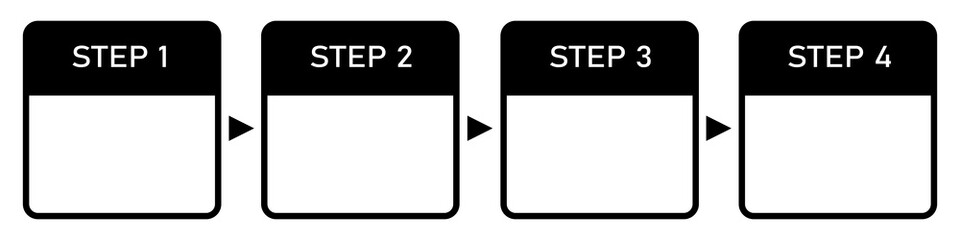 Template infographic with 4 steps for business concept isolated on white background. Can be used for presentations, workflow, etc. jpeg image jpg illustration
