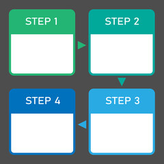 Template infographic with 4 steps for business concept isolated on white background. Can be used for presentations, workflow, etc. jpeg image jpg illustration
