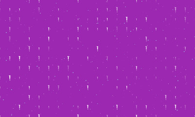 Seamless background pattern of evenly spaced white sexy woman images of different sizes and opacity. Vector illustration on purple background with stars