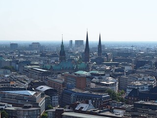 Naklejka premium view of Hamburg from above