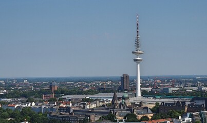 Obraz premium view of the television tower in Hamburg