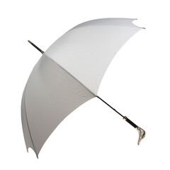 Modern gray umbrella isolated on white background