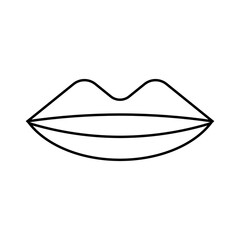 Graphic flat mouth icon for your design and website
