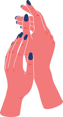 Hand Nail Polished Illustration Cosmetic