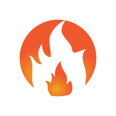 Fire flame Logo vector, Oil, gas and energy logo concept