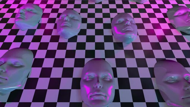 Abstract Face Landscape Background (Loop)