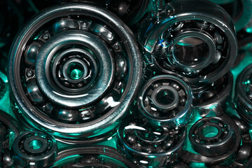 Ball bearing. Motor oil. Lubricating oil.