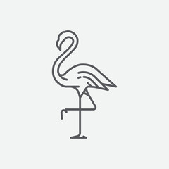 Flamingo icon design. Flamingo symbol. Vector illustration