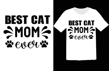 Best Cat Mom Ever svg design