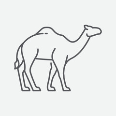 Camel icon vector. Camel sign side view. camel symbol. Vector illustration