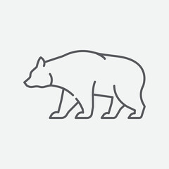 Bear animal illustration. Bear side view logo icon. Bear symbol.Vector illustration