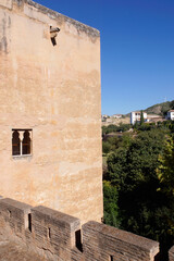 Grenada (Spain). Torre del Cadí inside the Alhambra in Granada
