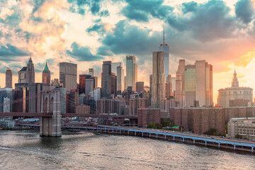 The skyline of New York City, United States