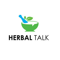 herbal talk logo design vector