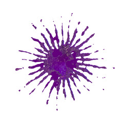 A drop of liquid spread over the surface. Abstract spatter