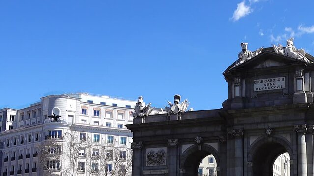 The Puerta de Alcala. Alcala Gate is a Neo-classical