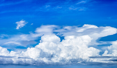 panoramic view of Clouds in blue sky