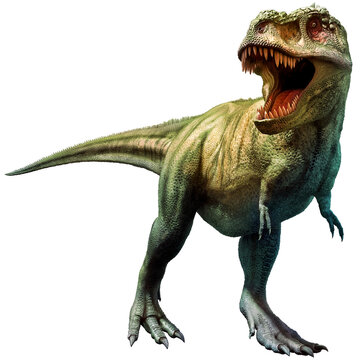 Fototapeta Tyrannosaurus rex dinosaur from the Cretaceous era 3D illustration 