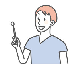 simple illustration for dentist and teeth