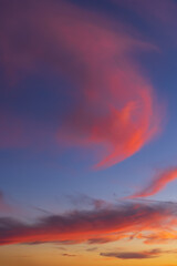 Beautiful sky with cloud before sunset