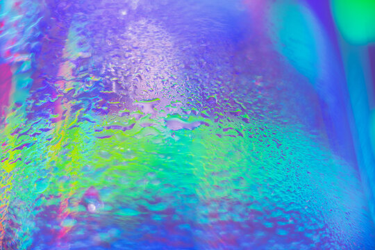 Lights Drops Prismatic Chromatic Holographic Aesthetic Neon blur liquid texture background blue green