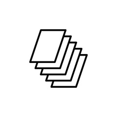 Layers Vector Icon. Five Levels. Vector sign in simple style isolated on white background.