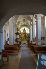 Fototapeta na wymiar Church interior, Uherske Hradiste, Southern Moravia, Czech Republic