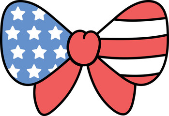 July American Usa Independence Bow