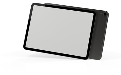 Realistic horizontal black tablet pc pad computer mockups