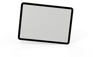 tablet pc - Modern black tablet computer isolated on white background.