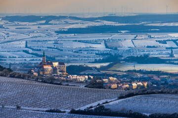 Winter landscape near Mikulov, Palava region, Southern Moravia, Czech Republic
