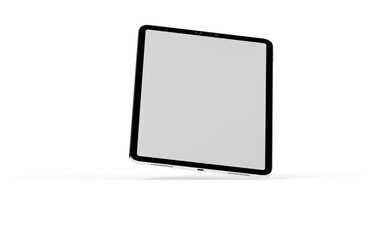 tablet pc - Modern black tablet computer isolated on white background.