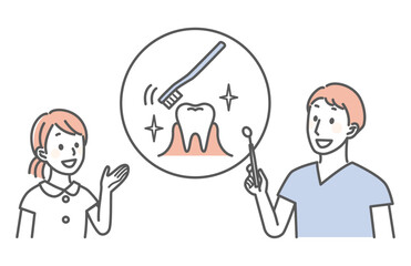 Fototapeta na wymiar simple illustration for dentist and teeth