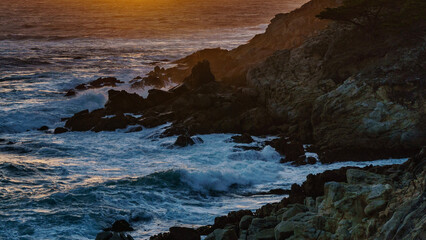 Pebble Beach 17-Mile Drive at Sunset