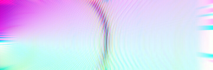 Fototapeta Vivid pastel pink blue error illustration in striped shapes, psychedelic disco shapes tech. Synth wave. Vapor wave cyberpunk style. Retro futurism, web punk, rave DJ techno in reflection disco shape	
 obraz