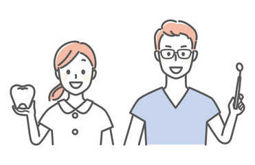 simple illustration for dentist and teeth