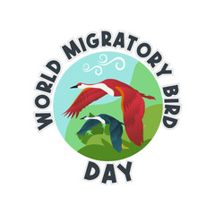 World migratory bird day concept
