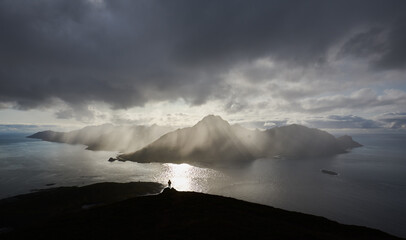 Beautiful scenic view, Norway, Lofoten Island, Offers&oslash;ykammen, color landscape

