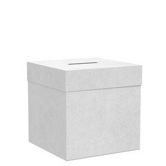 3D rendering illustration of a ballot box