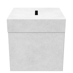 3D rendering illustration of a ballot box