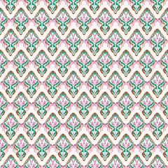 abstract seamless ethnic ikat pattern background, fashion graphic illustration decoration.
