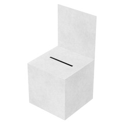 3D rendering illustration of a ballot box