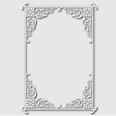 Frame, in the style of an ornament, Vector illustration eps 10, Art.