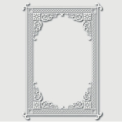 Frame, in the style of an ornament, Vector illustration eps 10, Art.