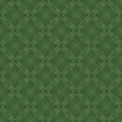 Green star abstract line fabric ethnic fashion art seamless pattern background, decoration ornament wallpaper and carpet.
