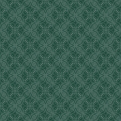Green blue flower abstract line fabric ethnic fashion art seamless pattern background, decoration ornament wallpaper and carpet.