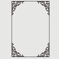 Frame, in the style of an ornament, Vector illustration eps 10, Art.