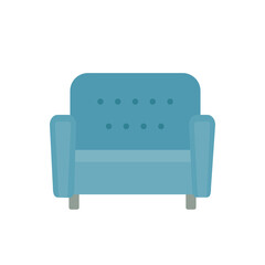 Cozy soft chair. Home interior concept. Cartoon style
