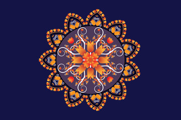 Vector illustration Oriental flower ethnic pattern traditional.Design for background